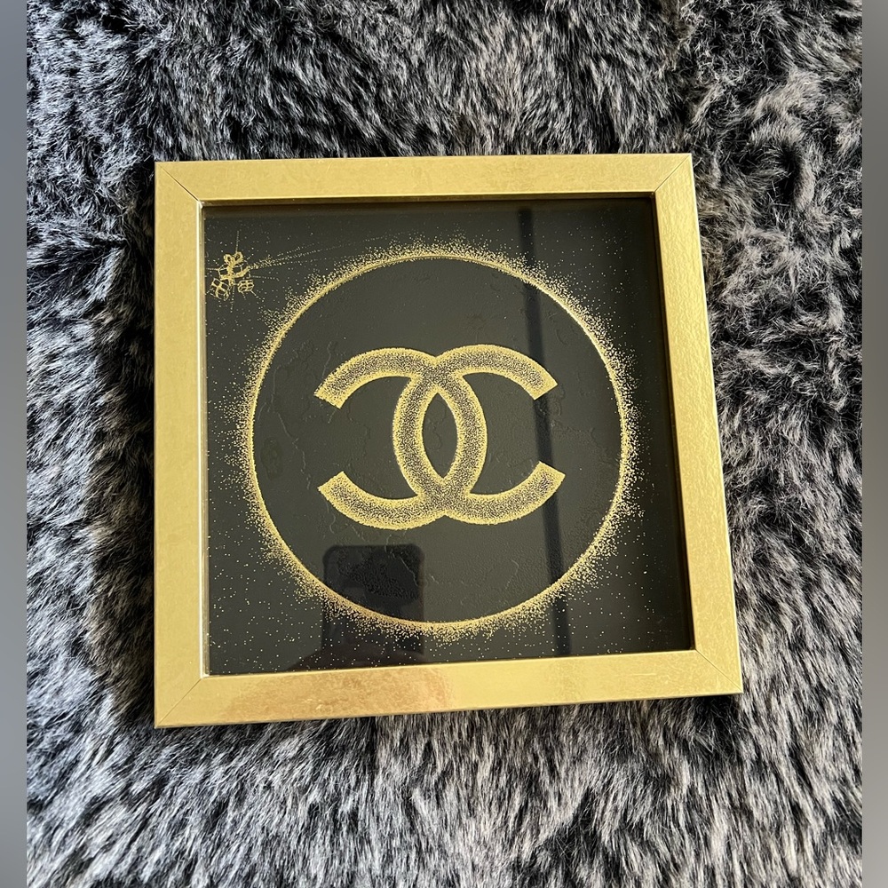 CHANEL Gold and Black Wall Art